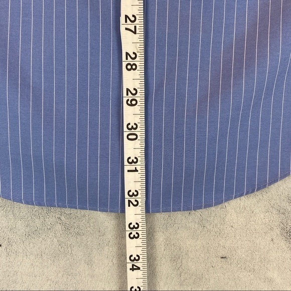 Lands End Pinpoint Oxford Shirt No-Iron Cotton Sz 16.5 - Picture 10 of 14